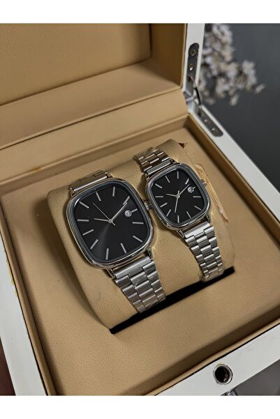 ÇENÇEN Siyah Hasır Mıknatıslı Kordon Dokunmatik Led Ekran Çift Saatleri