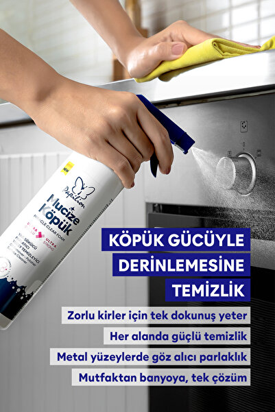 Papilion Mucize Köpük Yağ Sökücü Yüzey Temizleyici 500 ml Parlatıcı Etki Temizlik Spreyi