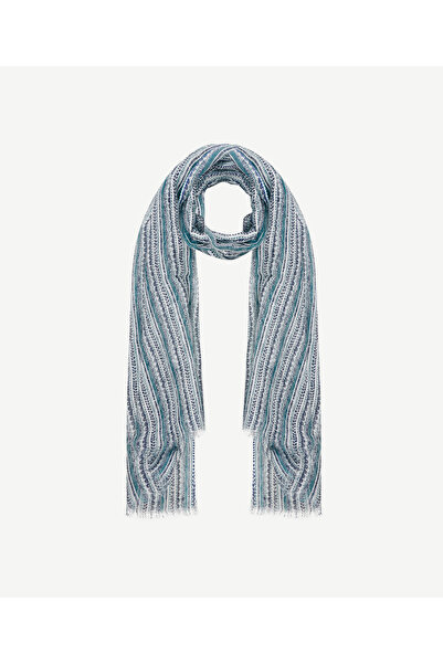 Yargıcı Keten Karışımlı Çizgili Şal