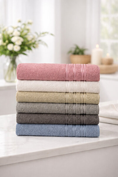 HOME MOD STORE 6 bucăți 70x140cm set de prosoape de baie din bumbac de dimensiuni mari, din bumbac, absorbant și moale