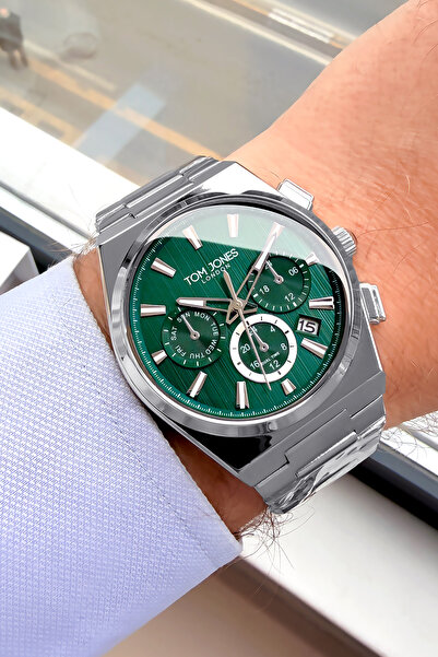 Tom Jones Orijinal Erkek Kol Saati 3 Atm Su Geçirmez Gümüş Renk Çelik Kordon ...