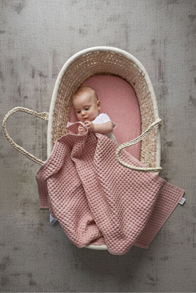 Anne Sesi بطانية أطفال وافل - 100% قطن، 75x80 سم، للقماط والمناشف، متعددة الأ...