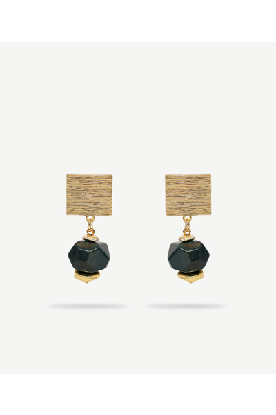 Yargıcı العقيق الأحجار الكريمة والأقراط هندسية محكم