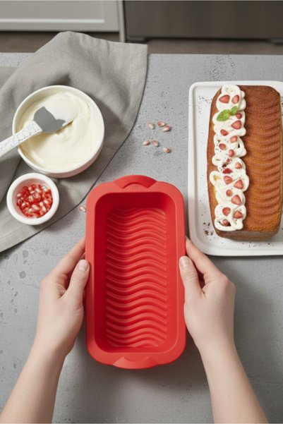 Hane Silicone Oven - Airfryer Baton Cake Mold - Bread Mold - Multi-Purpose Baking Mat