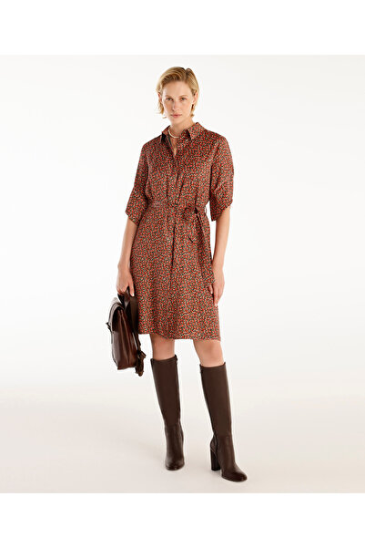 Yargıcı فستان قميص بأكمام طويلة وحزام