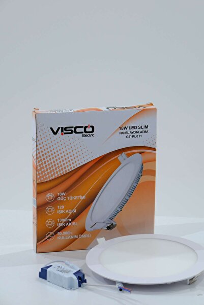 VİSCO ELEKTRİK Visco 18w Led Slim Panel Ip20 Günışığı 3000k(ÖLÇÜLER AÇIKLAMADA)