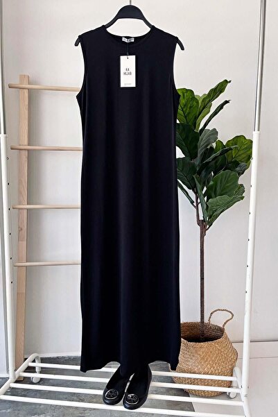 Ka Hijab Sandy Kolsuz Elbise - Siyah