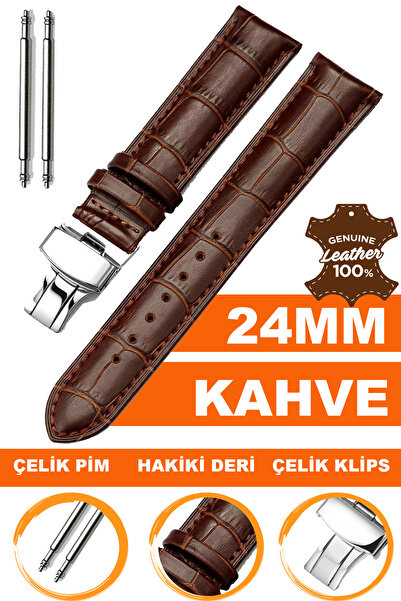 COBRA 24mm Fossil-Welder-Casio-Seiko-Omega-Armani Saat Uyumlu Klipsli Hakiki ...