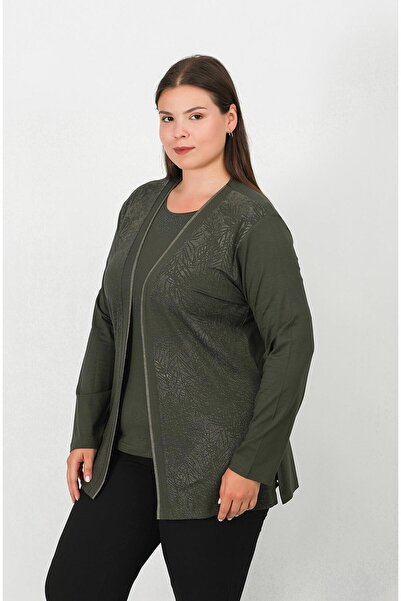 Lanze Thin Suit with Short-Sleeved Blouse Inside and Jacket 5201t