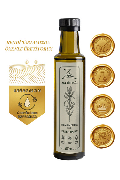 zafirnatural 0.1 Asit Yüksek Polifenollü Erken Hasat Soğuk Sıkım Zeytinyağı- 250 ml