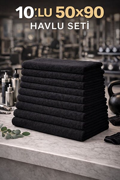 Elaganya Crni sportski fitness peškir otporan na mrlje, frizerski peškir, 50x...