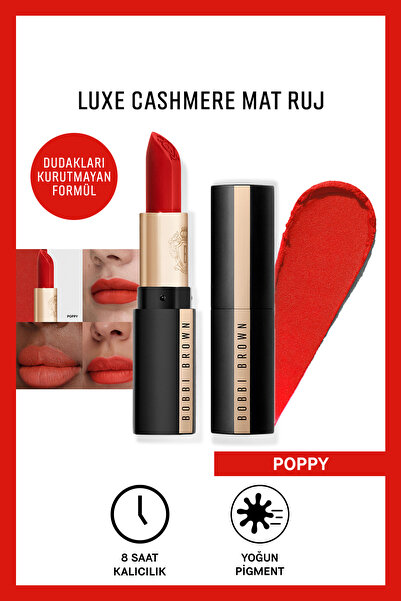 BOBBI BROWN Luxe Cashmere Mat Ruj - Poppy