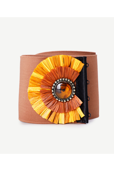 Yargıcı Rafya Aksesuar Detaylı Lastik Kemer