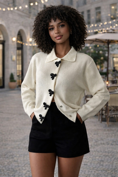 OYERGA MODA سترة نسائية بأزرار