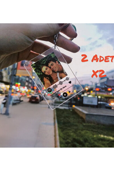 onehediye Size Özel Tasarlanan Spotify Hediye Anahtarlık 2 Adet X2