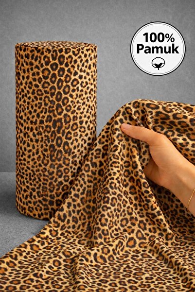 ÇIQRIK HOME %100 Pamuk Leopar Desen Poplin Kumaş En: 240 cm Nevresim, Çarşaf,...