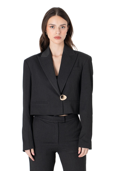 laulei Buckle Jacket Gray