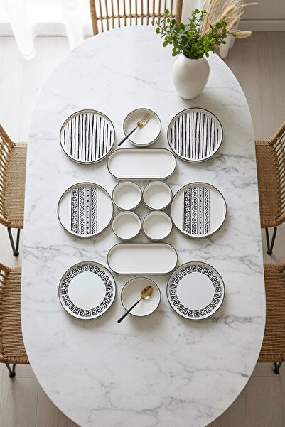 Kitchen Life Set de mic dejun Sio Savior, 14 bucăți, 6 persoane - Set de prezentare pentru micul dejun de lux Farfurie