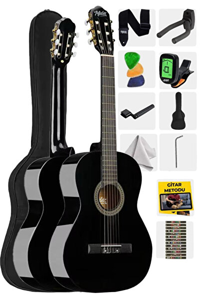 Midex Cg-270bk Siyah Klasik Gitar 4/4 Yetişkin Boy Sap Ayarlı Full Set