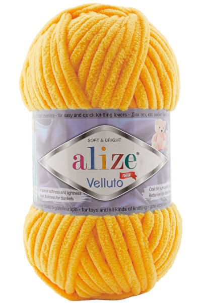 Alize Velluto Kalın Kadife El Örgü İpi 216 Mimoza