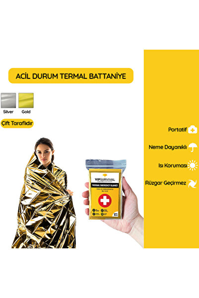 4s Acil Durumlar İçin Termal Battaniye Vücut Isınızı Koruyun