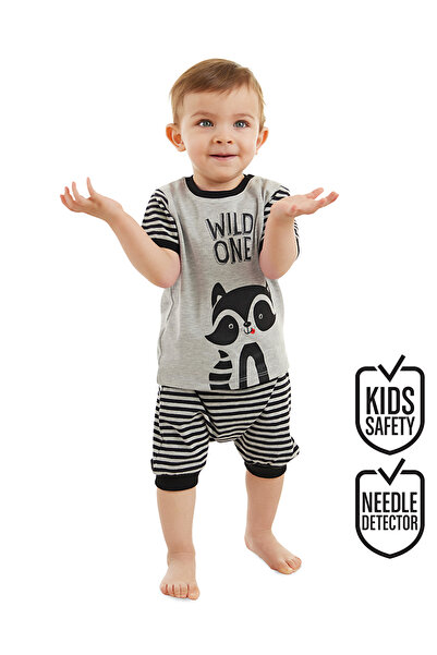 Denokids Raccoon Baby Boy T-shirt Capri Shorts Set