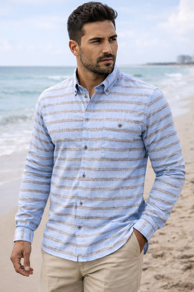 Varetta Чоловічий синій гольф з довгим рукавом