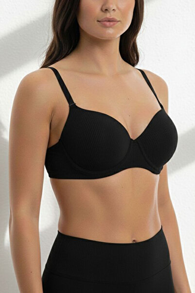 MILANOFOX Sutien push-up cu model cu nervuri și curea de frânghie - susținut ...