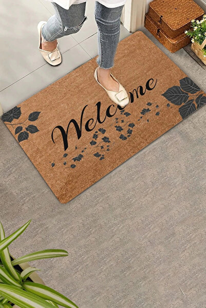 Valerine Life Χαλάκι μπροστινής πόρτας με φύλλα καρυδιάς 45x70cm