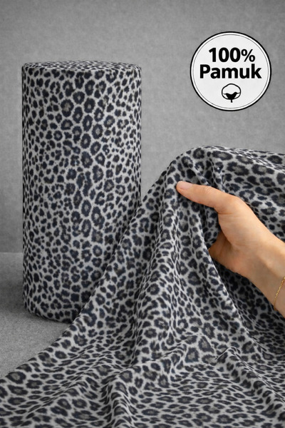 ÇIQRIK HOME %100 Pamuk Leopar Desen Poplin Kumaş En: 240 cm Nevresim, Çarşaf,...