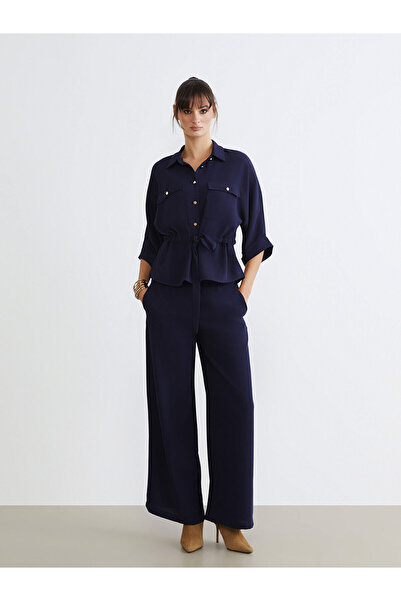 LC Waikiki Wide Leg Women's Trousers with Elastic Waist