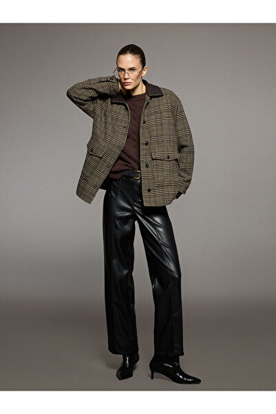 LC Waikiki Pantaloni standard pentru femei aspect de piele