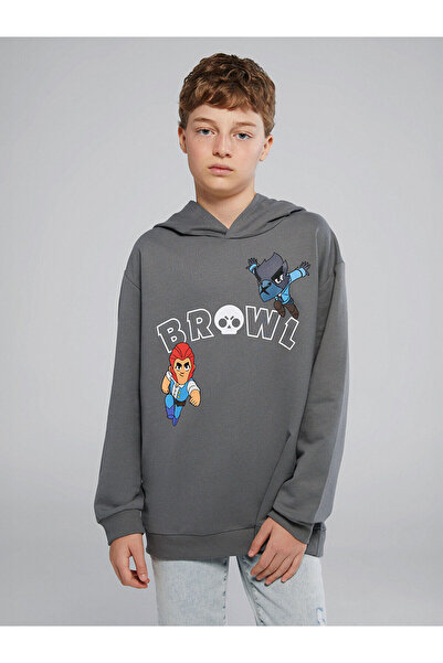 LC Waikiki Noua sezonă cu glugă Brawl Stars cu imprimeu Swea pentru băieți tr...