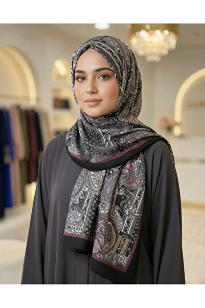 JAWEL ŞAL JAWEL Kadın Etnik Desen Soft Şal Siyah