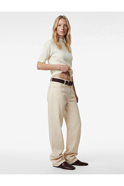 Koton Pulover tricotat ușor cu mânecă scurtă guler ridicat