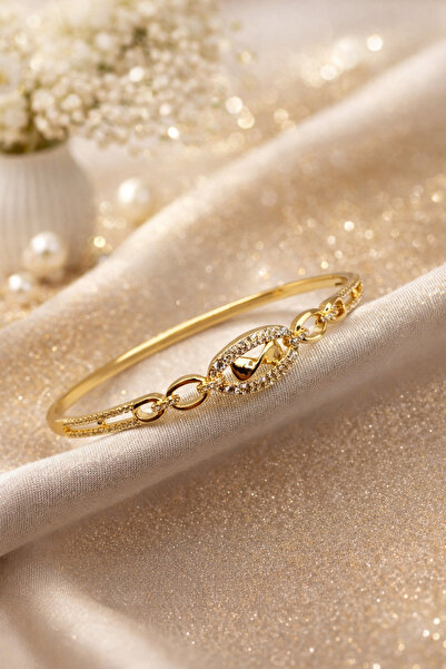 XUPING JEWELRY 14K GOLD RENK SONSUZLUK TAŞLI KADIN KELEPÇE BİLEKLİK 60MM