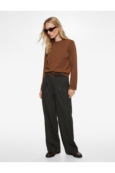 Koton Πλεκτό πουλόβερ με μακρύ μανίκι και ελαφρύ όρθιο γιακά