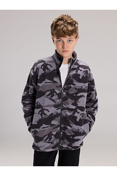 LC Waikiki سترة فيجن نيو سيزون ياقة مرتفعة متوسطة الطول الصوفية للأولاد