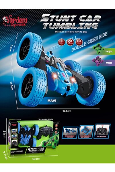 VARDEM OYUNCAK Uzaktan Kumandalı,360° Dönebilen,Şarjlı 2.4 Ghz. 4 Teker Akrobat