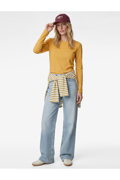 Koton Cotton Long Sleeve Crew Neck Basic T-Shirt