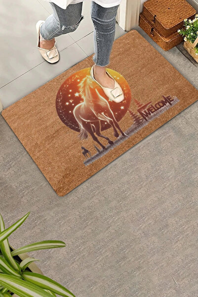 Valerine Life سجادة باب ترحيب باللون الأحمر النبيل مقاس 45 × 70 سم