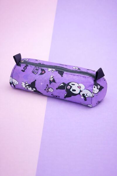 Bambus Kuromi Karakter Çok Amaçlı Kalem Kutusu Üçgen Kalemlik Tek Gözlü Fermuarlı