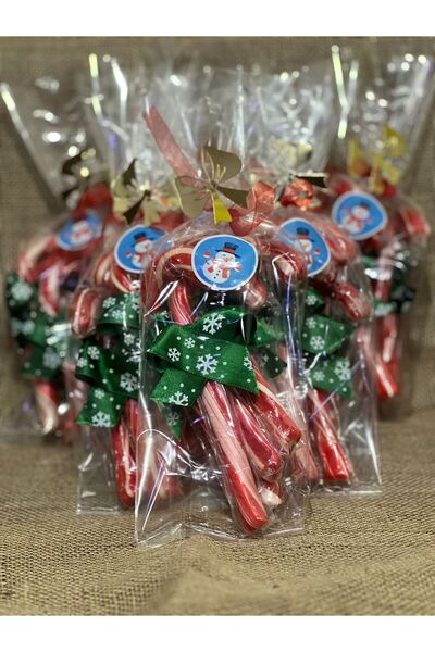 MEWA ŞEKERLEME VE YÖRESEL ÜRÜNLER Yılbaşı doğumgünü karnehediyesi Baston Şeker(20 Adet) resimdeki ambalajlı dekorlu şekilde göndrlcktr