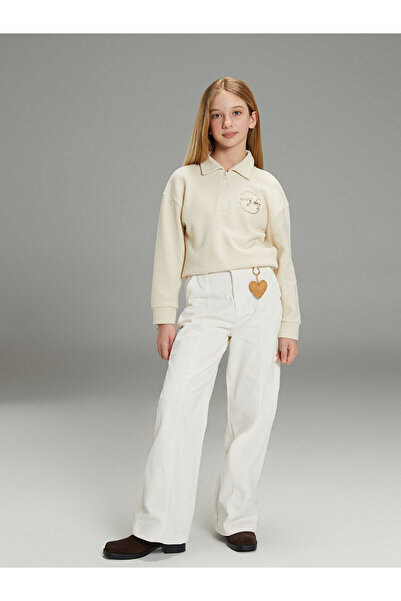 LC Waikiki Pantaloni pentru fete din catifea cu picioare late