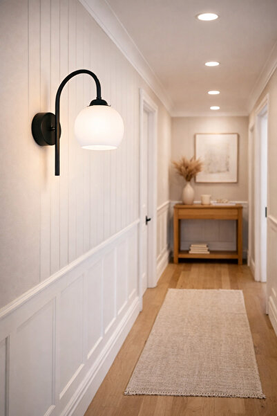 Uçar ANNA MODERN BASTON METAL KOLLU CAM BAŞLIKLI APLİK YATAK ODASI BAR RESTOR...