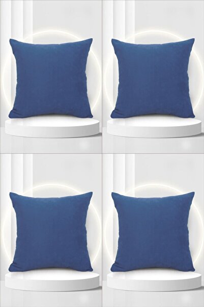 FsFuschia غطاء وسادة من جلد الغزال على شكل قرص العسل مزخرف عادي عادي 4 قطع غطاء وسادة من جلد الغزال مقاس 45 × 45 بارليمنت