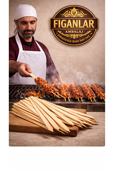 figanlar ambalaj UZUN 2.5 mm kalın ahşap bambu ADANA ÇÖP ŞİŞ ahşap şiş 35 cm ...