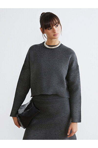 LC Waikiki Γυναικείο πλεκτό πουλόβερ Crew Neck Oversize