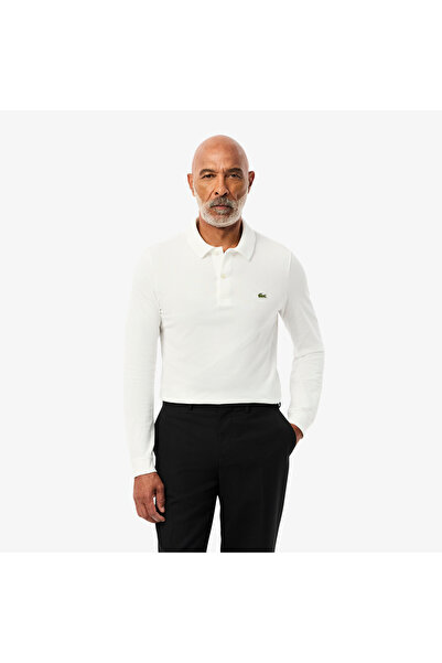 Lacoste L.12.12 Erkek Slim Fit Uzun Kollu Beyaz Polo