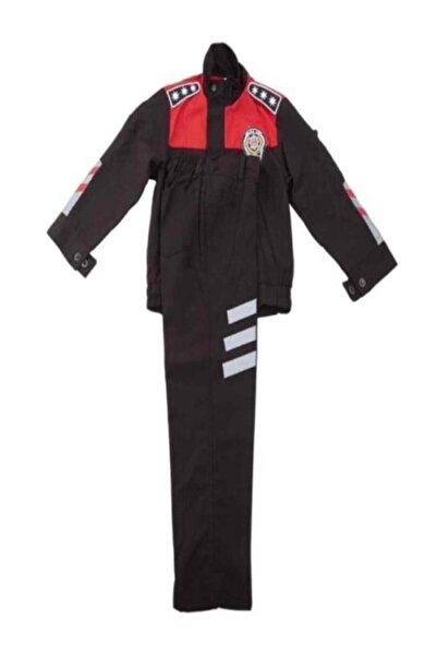 parıltı kostüm ve giyim evi Dječji crveni policijski kostim crveno i crno 5-6